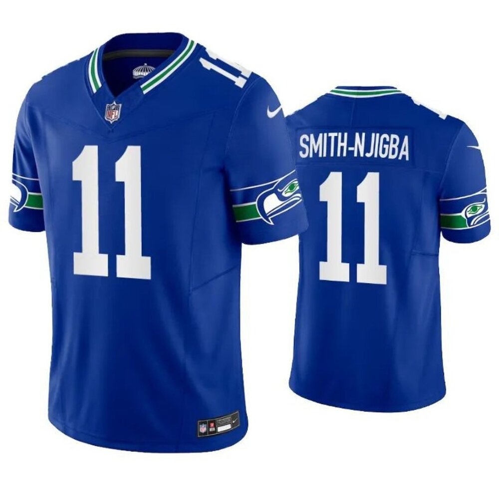 Seattle Seahawks Jaxon Smith-Njigba  Royal Throwback Limited Jersey